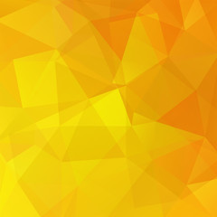 Geometric pattern, polygon triangles vector background in yellow and orange tones. Illustration pattern