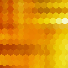 Abstract hexagons vector background. Orange geometric vector illustration. Creative design template.
