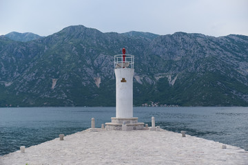 lighthouse on island in Montenegro
