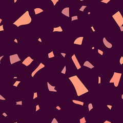 Trendy futuristic terrazzo pattern color. Texture vector surface design