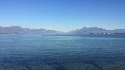 Lake garda view in january