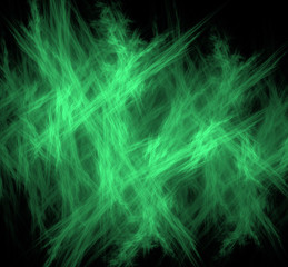 Ufo green lines fractal background. Fantasy fractal texture. Digital art. 3D rendering. Computer generated image.