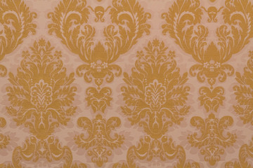 embroidered cloth on an altar in a Catholic church