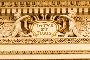 Pavia, Italy. 2017/11/20. The inscription 