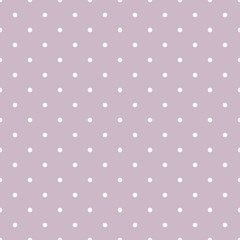 Pink and White Polka Dots Seamless Pattern - Classic white polka dots on light pink background seamless pattern