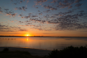 sunrise on the bay