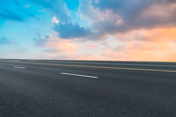 Fototapeta premium Air highway asphalt road and beautiful sky scenery