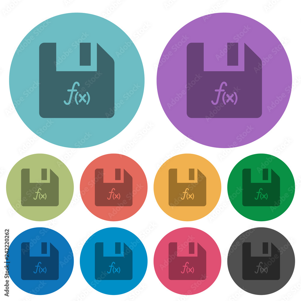 Poster file functions color darker flat icons
