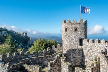 Castle Wall and Tower of the Moorish Castle in Sintra