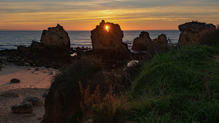 View from Arrifes Beach in Portugal