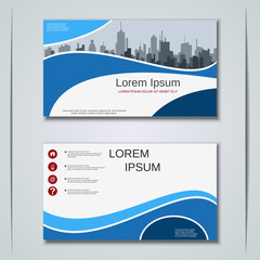 Modern business visiting card vector template