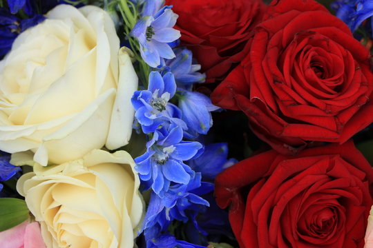 Red White And Blue Wedding Flowers