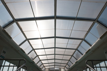 sliding roof of indoor pool