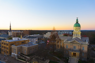 Fototapeta premium View on Athens, GA city hall and downtown