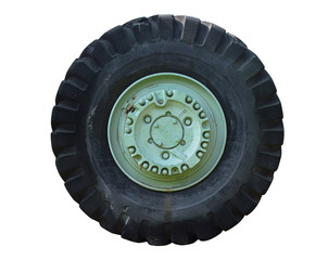 Truck Wheel isolate on white background.