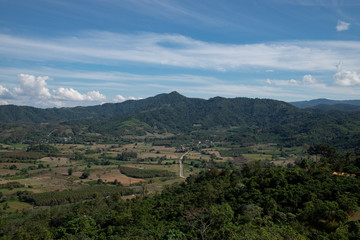 view of mountains at Pho Lang ka, Phayao Thailand.