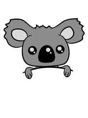 Obraz na płótnie Canvas baby koala bär süß niedlich klein kind junges beutel tier beuteltier hemd comic cartoon lustig clipart design