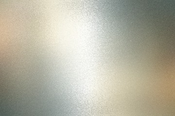 Texture of reflection on rough gray metallic wall, abstract background