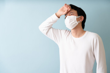 インフルエンザにかかった男性