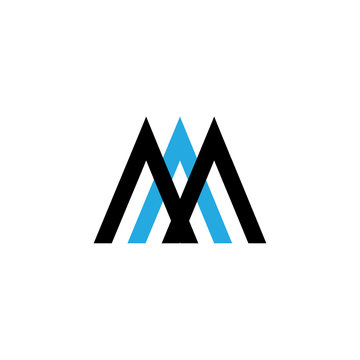 letter AM logo vector