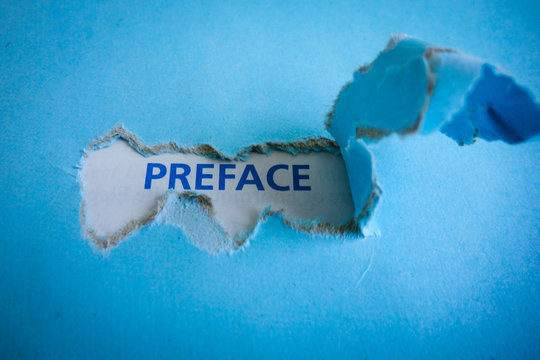 Torn paper with text preface