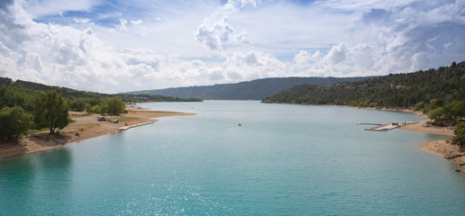 Lake Verdon in the mountains in France