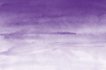 Fototapeta premium Violet ink and watercolor textures on white paper background. Paint leaks and ombre effects. Hand painted abstract image.