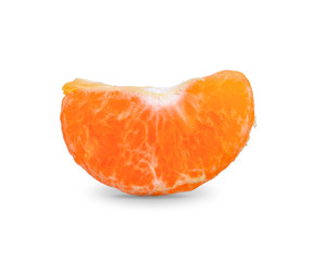 Orang slice isolate on white. With clipping path.