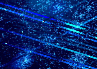 Celestial stars light patterns blues