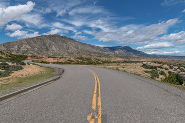 A road leading into the Bighorn Mountain Recreation Area in Northern Wyoming.