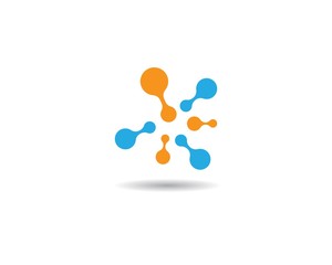 Molecule logo template vector icon illustration