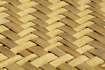 Bamboo background woven into a mat