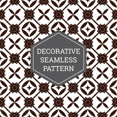 Batik Seamless Decorative Pattern Background