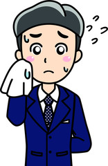  男性会社員サラリーマン-焦り悩みトラブル