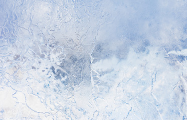 The texture of the ice. The frozen water.Winter background  