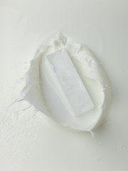 a milk wave. after falling into milk.