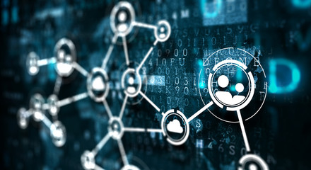 Social communication and networking. Mixed media