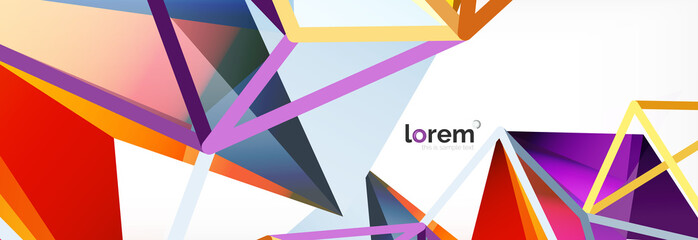 Modern geometric background. Poster template with polygonal elements