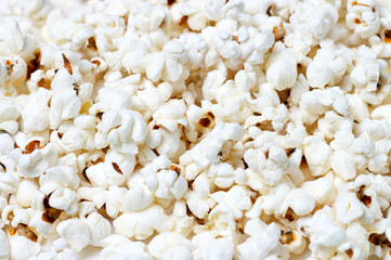 pattern of popcorn close up, top view, texture, background