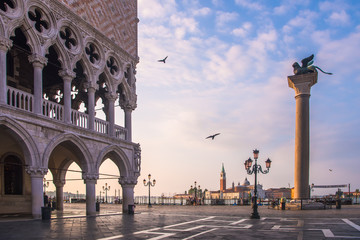 San Marco square at sunrise