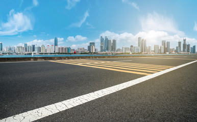 Air highway asphalt road and beautiful sky scenery
