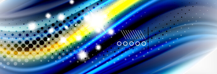 Smooth liquid blur wave background, color flow concept, illustration