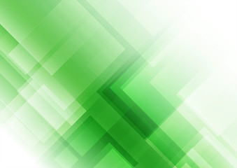 Abstract square shapes on green background