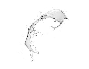 Water Splash isolated on white background