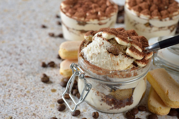 Traditional Italian dessert tiramisu