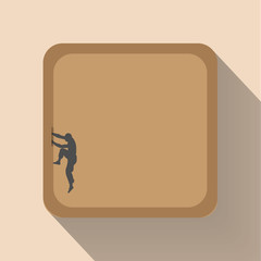 Background picture frame with people climbing squares