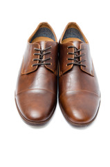 Brown shoes isolated on white background