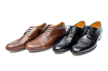 Selection of shoes isolated on white background