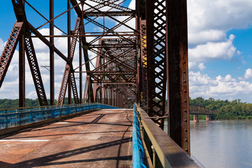 The Chain of Rocks Bridge on old Route 66 in Illinois/ Missouri, USA