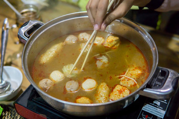 boiled hot pot sukiyaki soup bowl